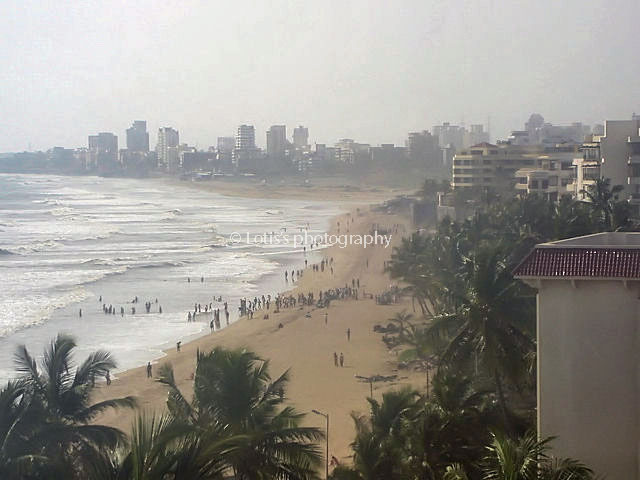 juhu beach view from the hotel